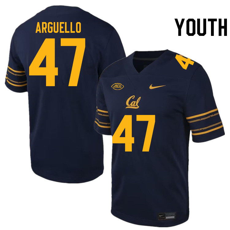 Youth #47 Jake Arguello California Golden Bears ACC Conference College Football Jerseys Stitched Sal